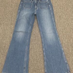 Gap High Rise ’70s Flare Jeans Women’s Size 28 / 6 Long Denim